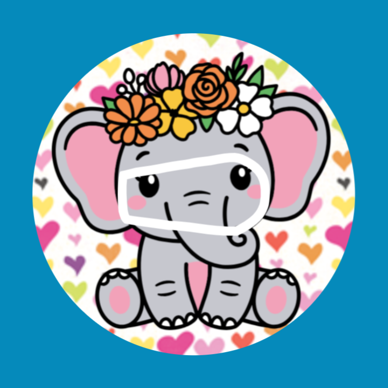 BELLA THE ELEPHANT -  DEXCOM G6 OVERLAY