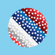 BLENDED RED WHITE & BLUE - LARGE SOLID OVERLAY