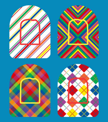 BRIGHT PATTERNS - 4 PATCH SET -  OMNIPOD OVERLAY
