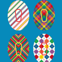 BRIGHT PATTERNS - 4 PATCH SET - DEXCOM G6 OVERLAY