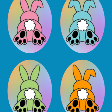 BUNNY TAILS - 4 PATCH SET - LARGE SOLID OVERLAYS