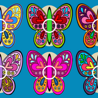 BUTTERFLY ART - 6 PATCH SET - LIBRE 2