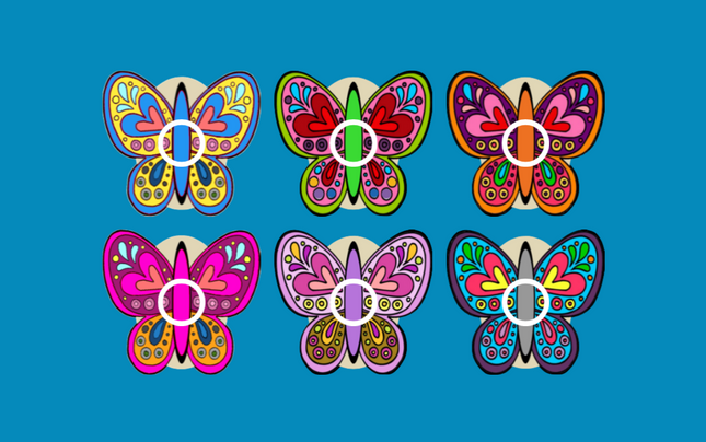 BUTTERFLY ART - 6 PATCH SET - INFUSION SET OVERLAY