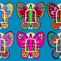 BUTTERFLY ART  - 6 PATCH SET - OMNIPOD OVERLAYS