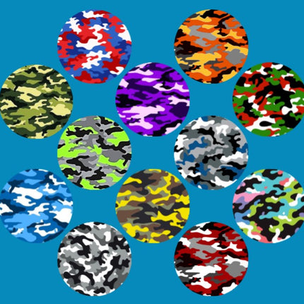 CAMO VARIETY - 12 PATCH SET - LARGE SOLID OVERLAYS