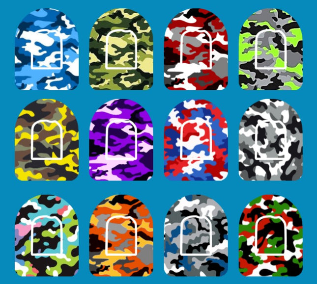 CAMO VARIETY - 12 PATCH SET -  OMNIPOD OVERLAY