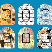 CAT NATION - 6 PATCH SET   - OMNIPOD OVERLAY