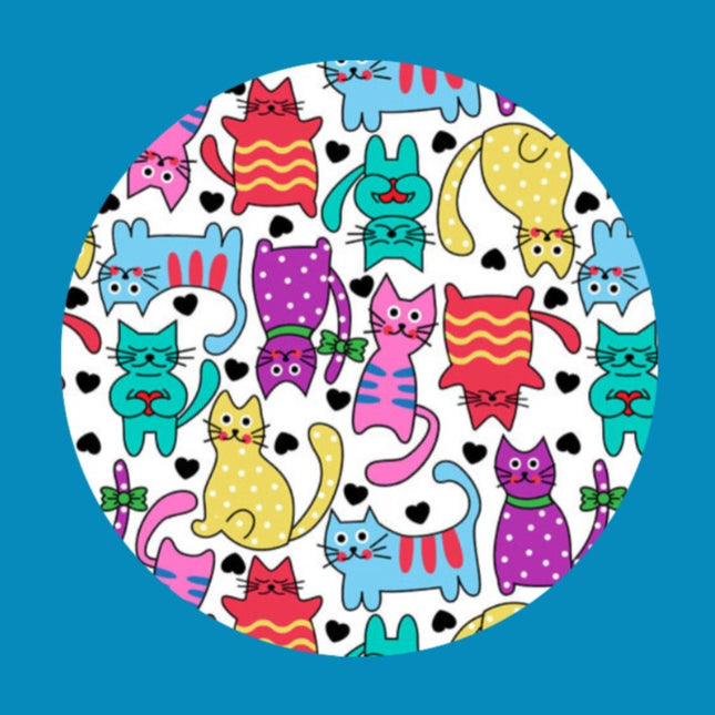 CATS IN COLOR - LARGE SOLID OVERLAY