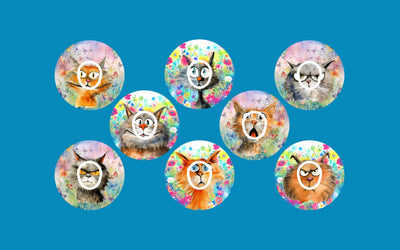 CHARISMATIC KITTIES - 8 PATCH SET - DEXCOM G7 OR DEXCOM STELO OVERLAY