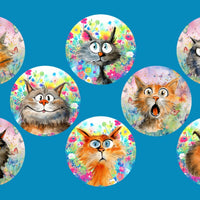 CHARISMATIC KITTIES - 8 PATCH SET - LARGE SOLID OVERLAYS