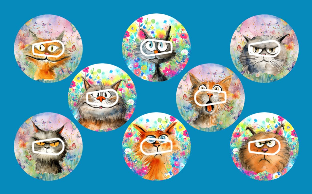 CHARISMATIC KITTIES - 8 PATCH SET   -  DEXCOM G6 OVERLAYS