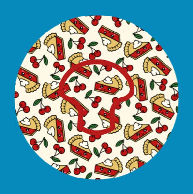 CHERRY PIE PATTERN - MEDTRONIC GUARDIAN OVERLAYS WITH CUT-OUT FOR USE WITH DECK MY DIABETES GRIPSHIELD