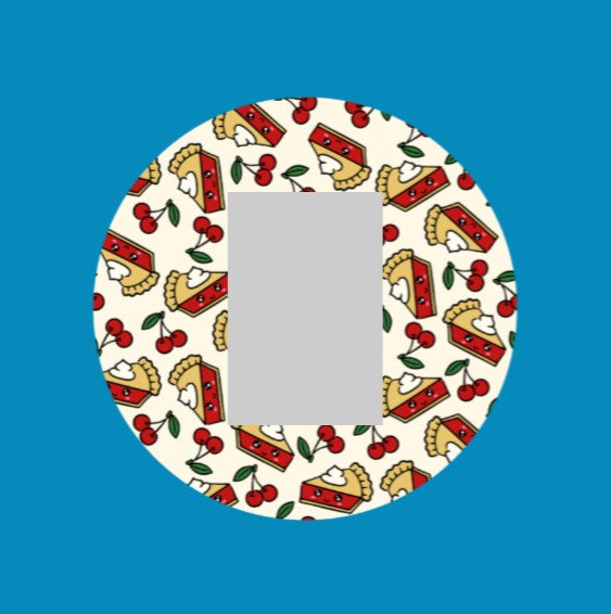 CHERRY PIE PATTERN - SINGLE PATCH FOR THE SUGARSHIELD™ CASE BY DECK MY DIABETES for TANDEM MOBI™ INSULIN PUMP