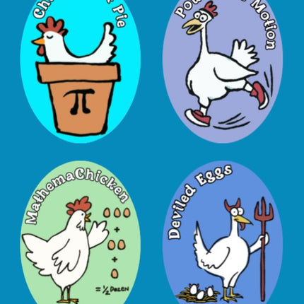 CHICKEN CLUCKERS - 4 PATCH SET - LARGE SOLID OVERLAYS