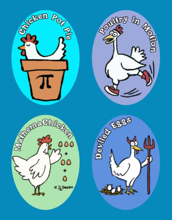 CHICKEN CLUCKERS - 4 PATCH SET - LARGE SOLID OVERLAYS