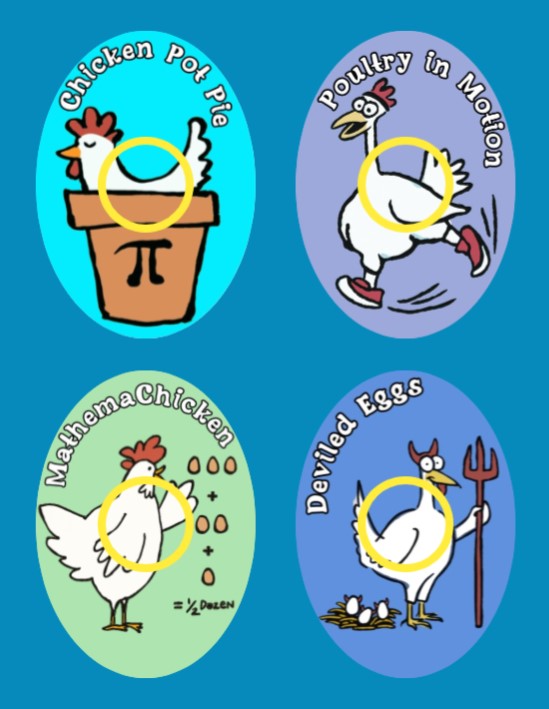 CHICKEN CLUCKERS - 4 PATCH SET - LIBRE 2