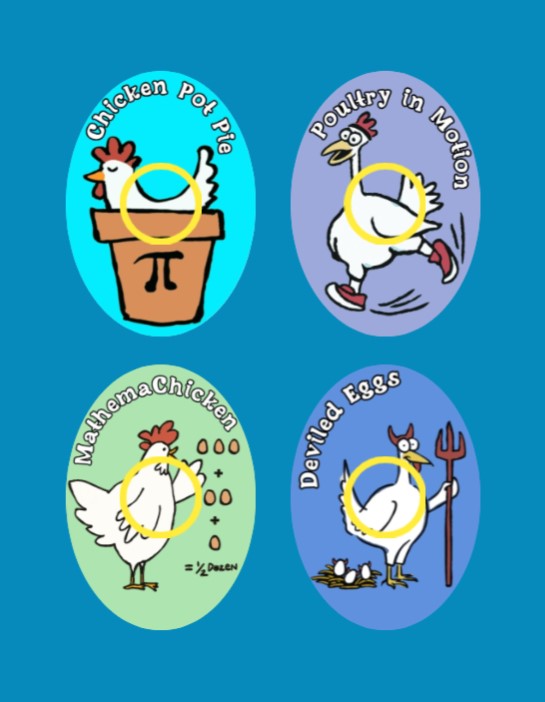 CHICKEN CLUCKERS - 4 PATCH SET  - LIBRE 3 OVERLAY