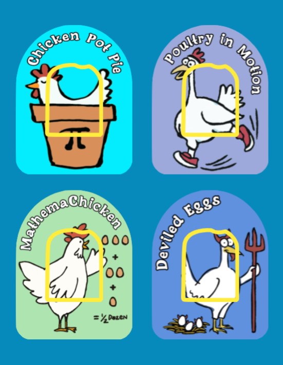 CHICKEN CLUCKERS - 4 PATCH SET - OMNIPOD OVERLAY