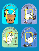 CHICKEN CLUCKERS - 4 PATCH SET - OMNIPOD OVERLAY