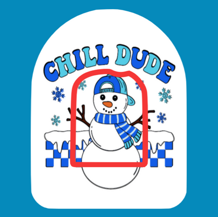 CHILL DUDE - SNOWMAN -  OMNIPOD OVERLAY