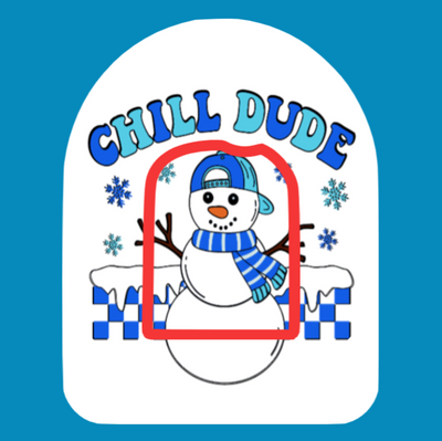 CHILL DUDE - SNOWMAN -  OMNIPOD OVERLAY