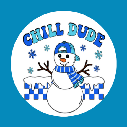 CHILL DUDE - SNOWMAN - LARGE SOLID OVERLAY