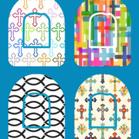 CHRISTIAN PATTERNS - 4 PATCH SET - OMNIPOD OVERLAY