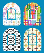 CHRISTIAN PATTERNS - 4 PATCH SET - OMNIPOD OVERLAY