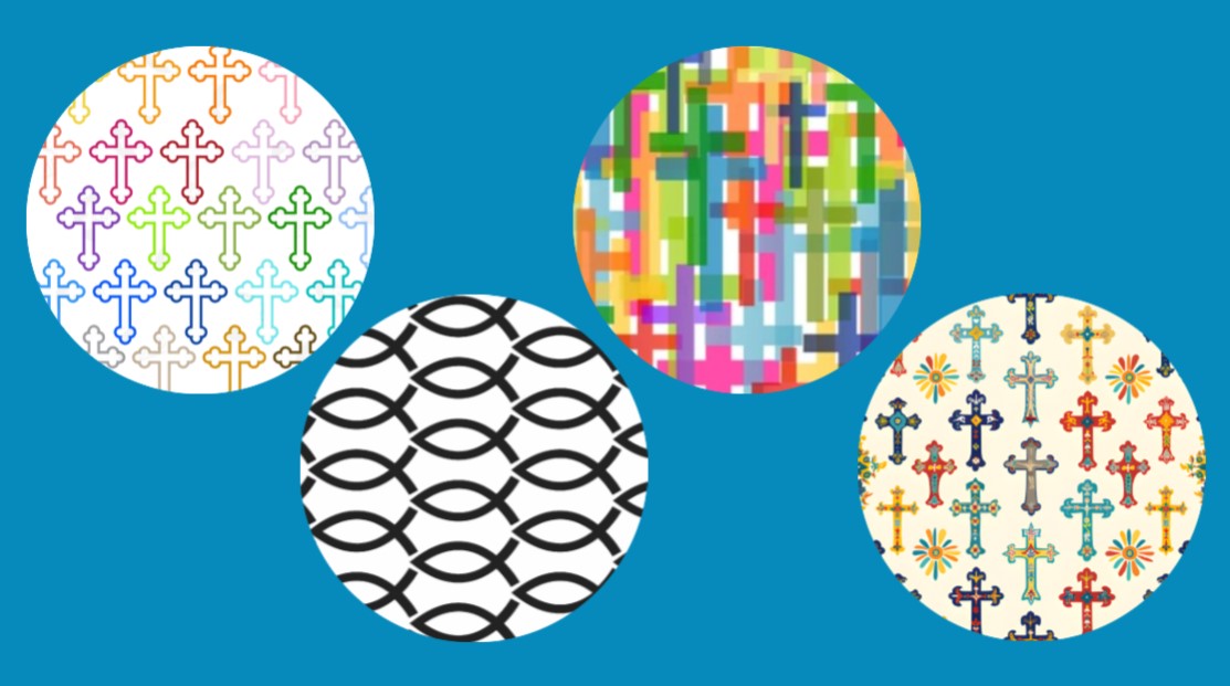 Christian Merch Pattern CHRISTIAN PATTERNS - 4 PATCH SET - LARGE SOLID OVERLAYS – The Sugar Patch