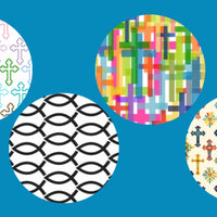 CHRISTIAN PATTERNS - 4 PATCH SET - LARGE SOLID OVERLAYS