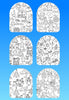 "COLOR MY JOURNEY" CHRISTMAS PATTERN - 6 PATCH SET OF OMNIPOD OVERLAYS WITH CUT-OUTS