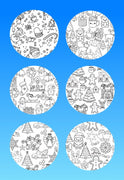 "COLOR MY JOURNEY" CHRISTMAS PATTERN - 6 PATCH SET - DEXCOM G6 OVERLAYS WITH CUT-OUTS
