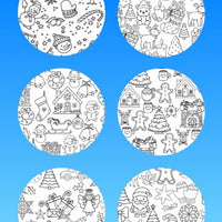 "COLOR MY JOURNEY" CHRISTMAS PATTERN - 6 PATCH SET - LARGE SOLID OVERLAYS (NO CUT-OUTS)