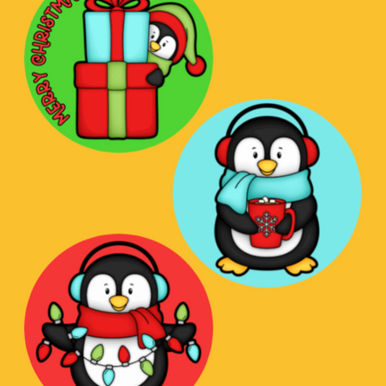 CHRISTMAS PENGUINS 3 PATCH SET