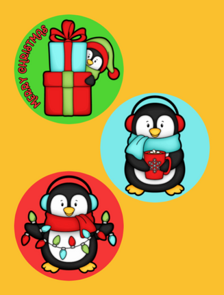 CHRISTMAS PENGUINS 3 PATCH SET