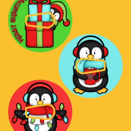 CHRISTMAS PENGUINS 3 PATCH SET