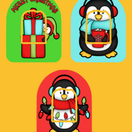 CHRISTMAS PENGUINS 3 PATCH SET