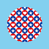 CIRCLES STARS & STRIPES - LARGE SOLID OVERLAY