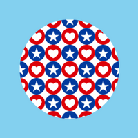 CIRCLES STARS & STRIPES - LARGE SOLID OVERLAY
