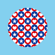 CIRCLES STARS & STRIPES - LARGE SOLID OVERLAY