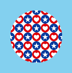 CIRCLES STARS & STRIPES - LARGE SOLID OVERLAY