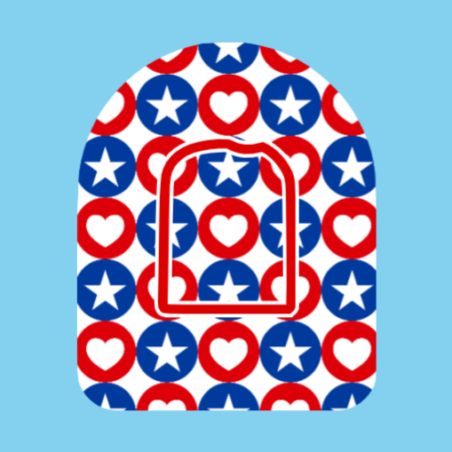CIRCLES STARS AND HEARTS -  OMNIPOD OVERLAY