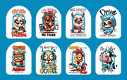 COMICAL COFFEE TALK  - 8 PATCH SET - OMNIPOD OVERLAYS
