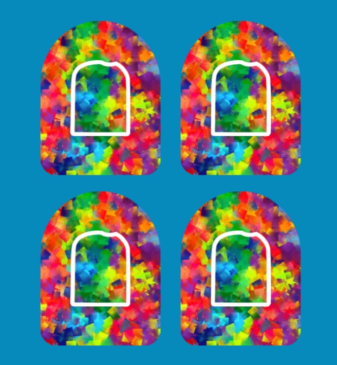 COLOR COLLAGE - 4 PATCH SET - OMNIPOD OVERLAY | The Sugar Patch