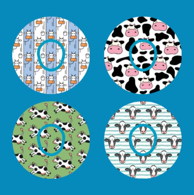 COW PATTERNS  - 4 PATCH SET  - DEXCOM G7 OR DEXCOM STELO OVERLAY