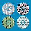 COW PATTERNS  - 4 PATCH SET - INFUSION SET OVERLAY