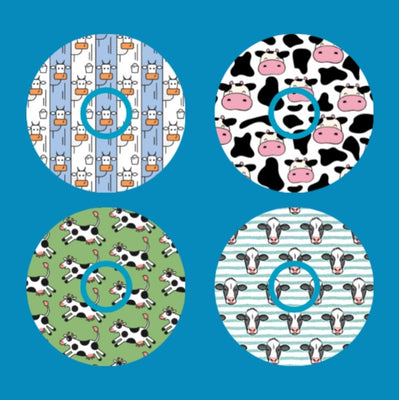 COW PATTERNS  - 4 PATCH SET - INFUSION SET OVERLAY