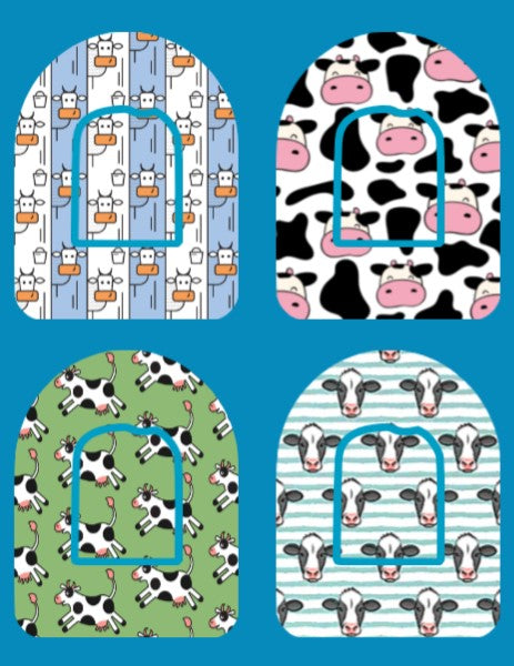 COW PATTERNS - 4 PATCH SET - OMNIPOD OVERLAY