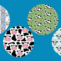 COW PATTERNS - 4 PATCH SET - LARGE SOLID OVERLAYS