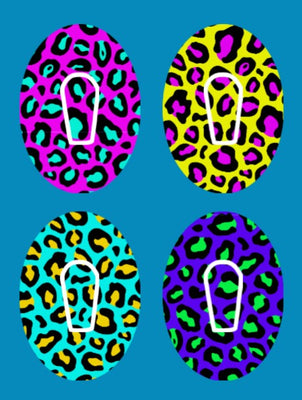 CRAZY LEOPARDS  - 4 PATCH SET -  DEXCOM G6 OVERLAY